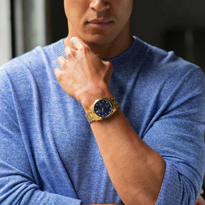 Đồng Hồ Nam Citizen Đính Kim Cương Dây Kim Loại Máy Eco-Drive BM7103-51L - Mặt Xanh (Sapphire)