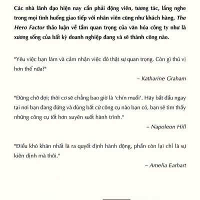 The Hero Factor - Các Nhà Lãnh Đạo Vĩ Đại Thay Đổi Tổ Chức Và Tạo Nên Văn Hóa