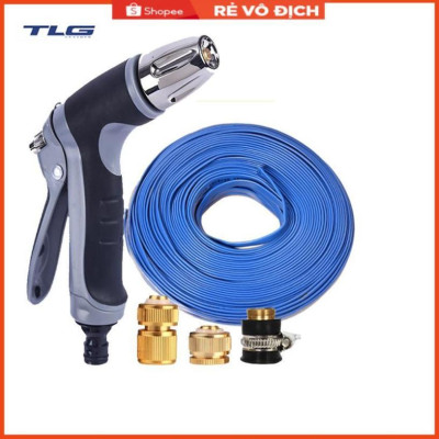 Vòi phun xịt rửa xe, tưới cây chuyên nghiệp 20m 206817 (cút đồng nối đồng) 