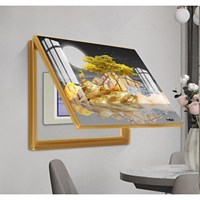 Tranh Che Ổ Điện Nhiều Mẫu Hoa Hiện Đại Phù Hợp với Phòng Khách, Nhà Hàng, Văn Phòng