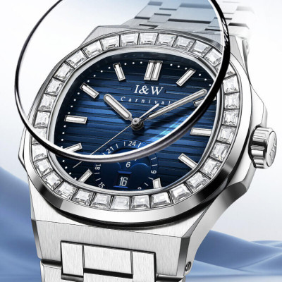 Đồng hồ nam chính hãng IW CARNIVAL IW735G-1 Kính sapphire ,chống xước ,Chống nước 50m ,Bảo hành 24 tháng,Máy cơ (Automatic),dây kim loại thép 316L không gỉ, thiết kế đơn giản dễ đeo