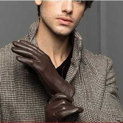 Bao tay da nam BHY8717 Găng tay nam da cừu. thoải mái lái xe, Lót lông giữ ấm