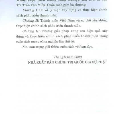 Xây Dựng Và Thực Hiện Chính Sách Phát Triển Thanh Niên Việt Nam Trong Cuộc Cách Mạng Công Nghiệp Lần Thứ Tư