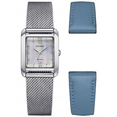 Đồng Hồ Citizen Nữ Dây Kim Loại Máy Eco-Drive EW5590-62A - Mặt Trắng (Hãng Tặng Kèm Dây Da)