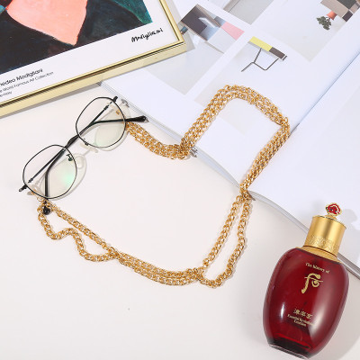 Dây đeo mắt kính chống rơi kim loại 2 lớp phụ kiện kính phong cách Âu Mỹ