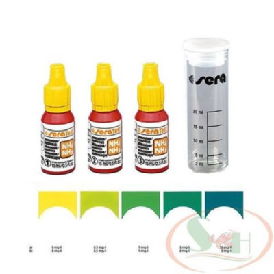 Bộ Sera NH4 NH3 Test kiểm tra amoni amoniac bể cá tép thủy hải sản