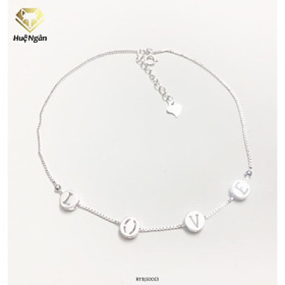 Lắc chân bạc Ý 925 Huệ Ngân - LOVE RYBJ50053