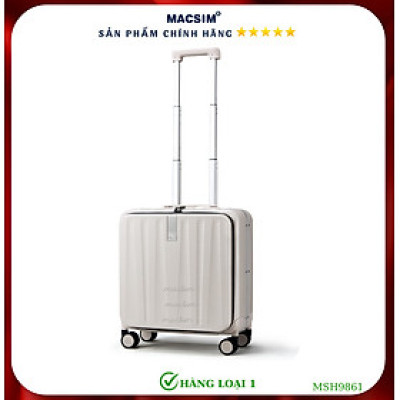 Vali cao cấp Macsim Hanke MSH9861 size 18 inch hàng loại 1 màu trắng