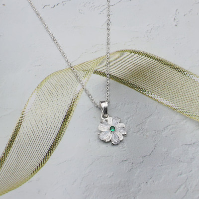 Dây Và Mặt Dây Chuyền Nữ Bạc Hiểu Minh DMD425S - Bông Hoa Mai - Bảo Hành Vĩnh Viễn ( Hàng Chính Hãng )