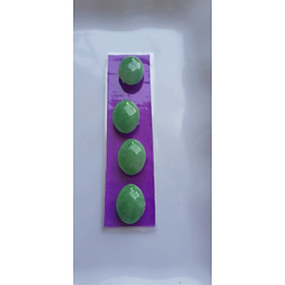 BỘ Lắc Tay Mới Oval 4 viên Xanh Ngọc Tươi đều bóng đẹp Size Dài 16mm x Ngang 12mm x cao 5mm Đá Ngọc Cẩm Thạch tự nhiên Nữ mệnh mộc hỏa thủy bọc vàng đeo đẹp sang món quà tặng ý nghĩa gửi đến Mẹ và người thân ạ