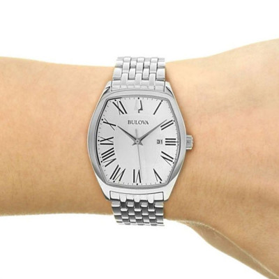 Đồng Hồ Nam Bulova Dây Thép Không Gỉ 96M145 - Mặt Trắng