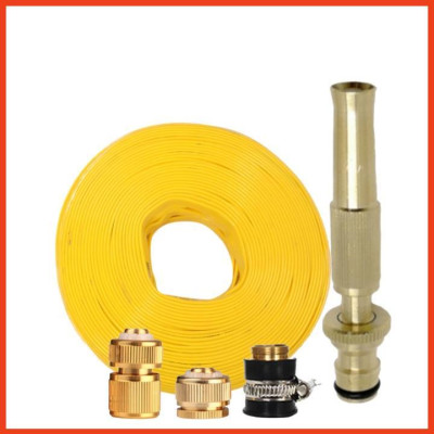 Tưới cây rửa xe Bộ dây và vòi xịt tăng áp lực nước 300% loại 30m cút đồng,nối đồng 206587