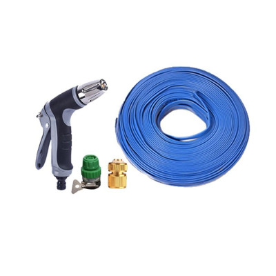 Bộ dây vòi xịt nước rửa xe,tưới cây tăng áp 3 lần 15m(cút đồng nối nhựa xanh) 206817