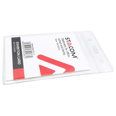 Bảng Tên Nhựa PVC Stacom Có Khóa Kéo ID-PVC6688