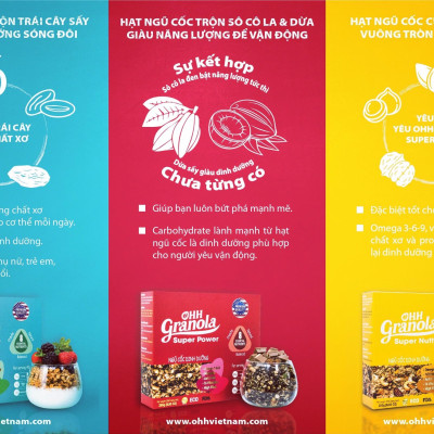 Combo 2 hộp Ngũ cốc Ohh Granola dòng Supper Power 500gram
