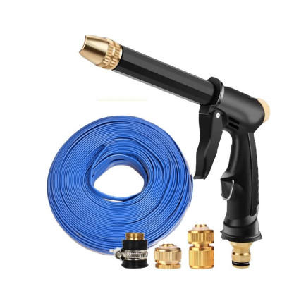 Rửa xe tưới cây Bộ dây và vòi xịt tăng áp lực nước 300% loại 30m cút đồng,nối đồng 206810-2