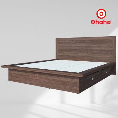 [Miễn phí vận chuyển & lắp đặt] Giường ngủ cao cấp gỗ công nghiệp thiết kế hiện đại có hộc kéo Ohaha - GC001