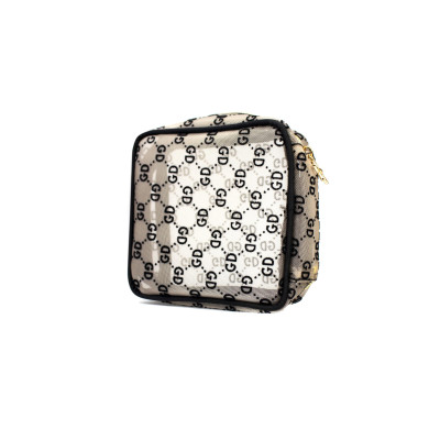 Túi đựng mỹ phẩm cao cấp họa tiết hiện đại Care4u 13.5x6x13.5 cm