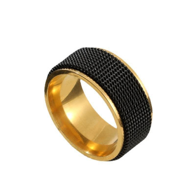 Nhẫn nam nữ xích lưới xoay Elas thời trang thép không gỉ trangsucpt hiphop đường phố Unisex PTNNA31