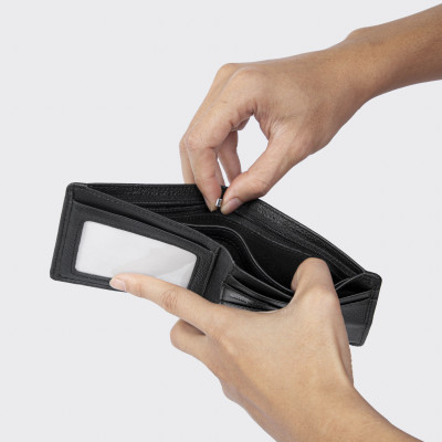 Ví Da Nam, Bóp Da Nam Smeraldo 231 Da Bò Màu Đen, Nâu