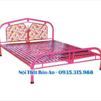 Giường sắt nhiều kích thước (0,8cm x 2m , 1mx2m , 1m2x2m ) Bảo An mẫu 10