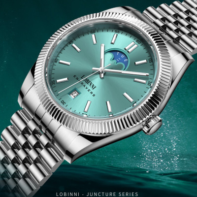 Đồng hồ nam chính hãng LOBINNI L19018-1,Kính Sapphire,chống xước,chống nước 50M,BH 24 tháng,máy cơ(Automatic)