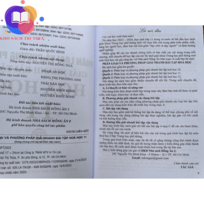Sách - Phân loại và phương pháp giải nhanh bài tập Hoá học 11