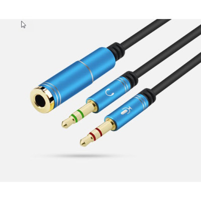 Jack Chuyển Đổi Tai Nghe 3.5mm Sang Audio Và Mic - Jack Gộp Tai Nghe và Mic 3.5mm Cho Laptop, Máy Tính PC Cáp Gộp Tai Nghe Và Mic Ra Jack 3,5mm Âm Cáp Ra 1 Cổng 3.5mm dây chuyển 2 đầu 3.5 audio Micro ra 1đầu lap - Giao Màu Ngẫu - Nhiên Hàng Nhập Khẩu