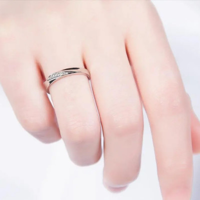 Nhẫn Đôi Bạc Nhẫn Cặp Bạc - Nhìn Về Một Phía - BẠC HIỂU MINH NC638