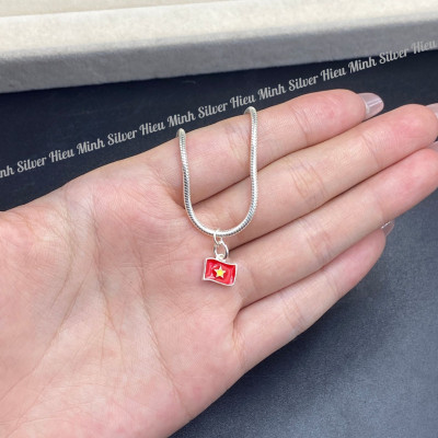 Lắc Tay Nữ Bạc 925 Mix Charm Cờ Việt Nam BẠC HIỂU MINH LTU626