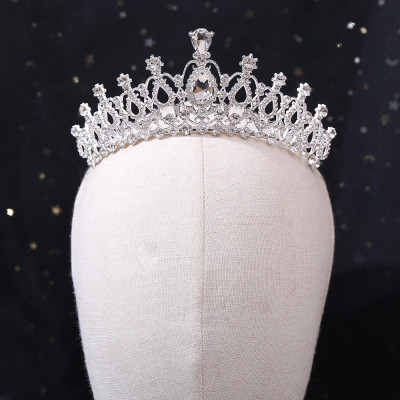 Vương miện đính đá mắt ngọc phụ kiện cưới sang trọng