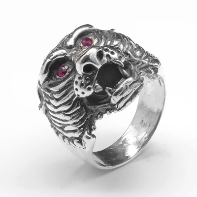 Nhẫn Nam Bạc Hiểu Minh NA561 - Hình Mặt Hổ - Bảo Hành Vĩnh Viễn ( Hàng Chính Hãng )