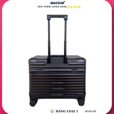 Vali hợp kim nhôm nguyên khối cao cấp Macsim Aksen hàng loại 1 MSAK168 Nhãn hiệu Macsim cao cấp cỡ 17 inches màu đen