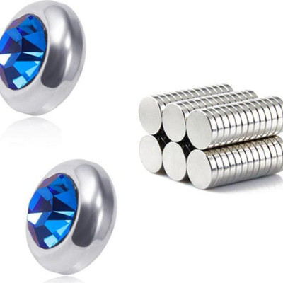 Bông Tai Nam Châm Đính Đá Màu Titan Không Đen TT 2445 – 1 Cặp
