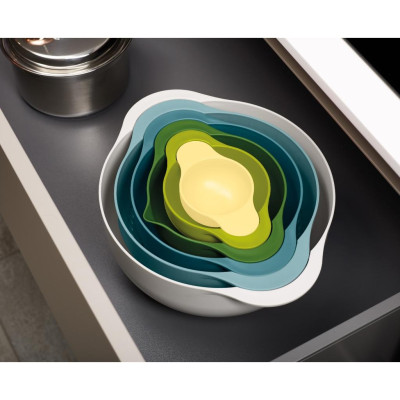 Bộ 6 tô sơ chế thực phẩm xếp chồng tiện lợi Joseph Joseph Duo (Opal) - 006230