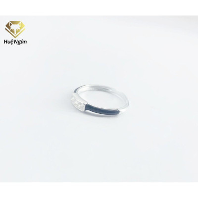 Nhẫn bạc Ý 925 Huệ Ngân -Nhẫn xinh Đính Đá RR1218