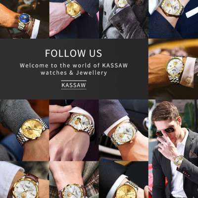 Đồng hồ nam chính hãng KASSAW K111-2 (Swiss Movt - Mạ vàng 24k)
