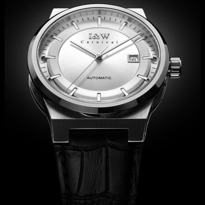 Đồng Hồ Nam I&W Carnival 612G1 Chính Hãng Full Box Chống Nước Kính Chống Xước Dây Da Cao Cấp BH 24T (Máy Cơ Tự Động)