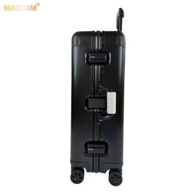 Vali du lịch cao cấp hợp kim nhôm nguyên khối MS1318 Macsim màu đen cỡ 24inches