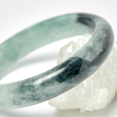 Vòng tay đá cẩm thạch xanh lý bản hẹ mệnh mộc hỏa - Ngọc Qúy Gemstones