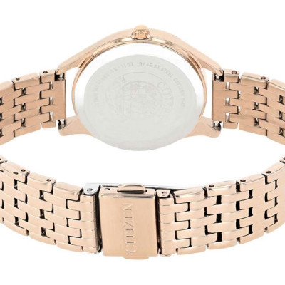 Đồng Hồ Nữ Citizen Dây Kim Loại Máy Eco-Drive EW2533-89D - Mặt Xà Cừ