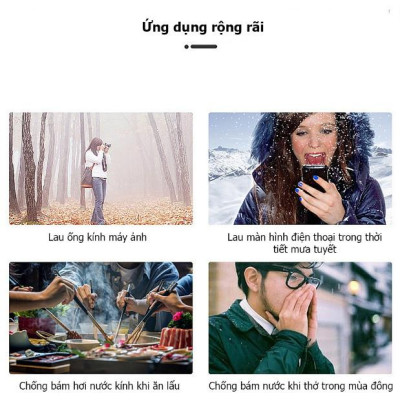 Hộp 100 Khăn Lau Kính Nano, Chống Bám Hơi Nước, Chống Bụi Bẩn - Khăn Lau Kính Nano Hộp 100 Miếng