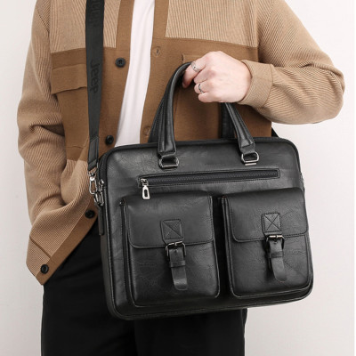 Túi xách da chống sốc laptop surface, túi công sở nam nữ cặp đựng laptop có dây đeo chéo