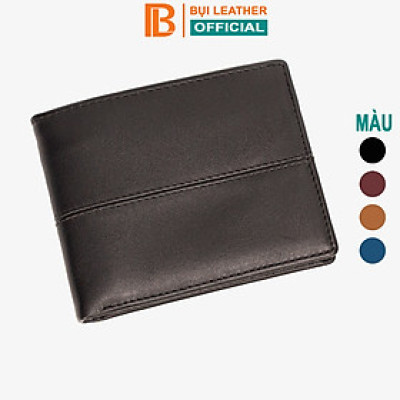 Ví nam, bóp nam da bò sáp Bụi Leather V105 - Bảo hành 12 tháng