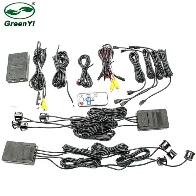 Cảm biến tiến, lùi 8 mắt tích hợp đo khoảng cách trên màn hình ô tô nhãn hiệu GreenYi - HÀNG NHẬP KHẨU