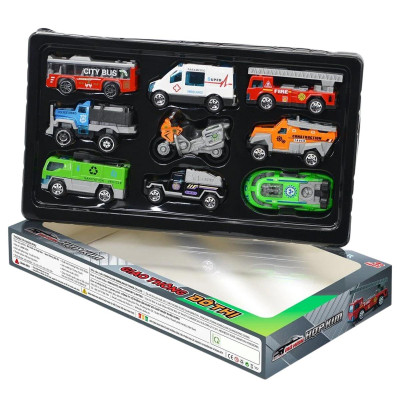 Bộ 9 Đồ Chơi Mô Hình Xe Hợp Kim - Giao Thông Đô Thị - Winka DK81354