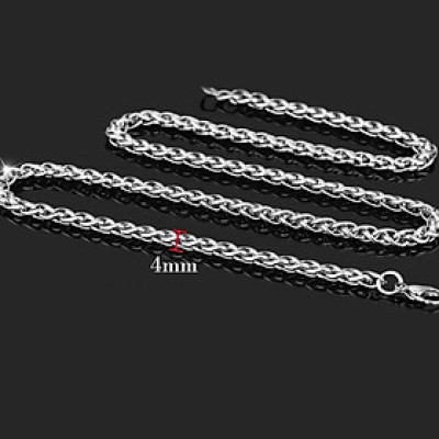 Dây chuyền nam titan cao cấp thời trang rẻ inox thép không gỉ kiểu bông dừa trangsucpt 4mm PTDCNA173
