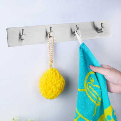 Thanh treo quần áo dán tường 4 chấu inox 304 HOBBY home decor 4TV160