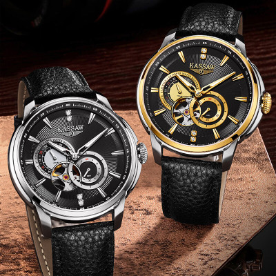 Đồng hồ nam chính hãng KASSAW K978-3 Kính sapphire ,chống xước ,Chống nước 50m ,Bảo hành 24 tháng,Máy cơ (Automatic),dây thép không gỉ