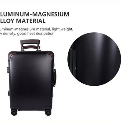 Vali du lịch cao cấp hợp kim nhôm nguyên khối MS1318 Macsim màu đen cỡ 24inches